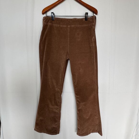 Free People In My Feelings Brown Cropped Bootcut Stretch Corduroy Pant Large - Picture 3 of 13